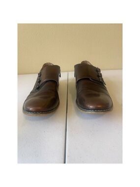 UV Signature Jaz Milano Men Brown Triple Buckle Monk Strap Dress Shoes Mens 10.5